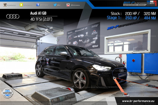 Audi A1 GB 40 TFSI (2.0T) stage 1 - BR-Performance Luxembourg