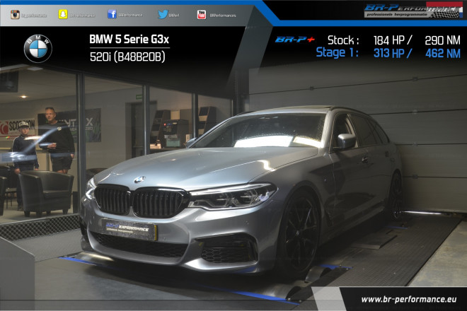 BMW Serie 5 G3x 520i stage 1 - BR-Performance Luxembourg - Professional  chiptuning